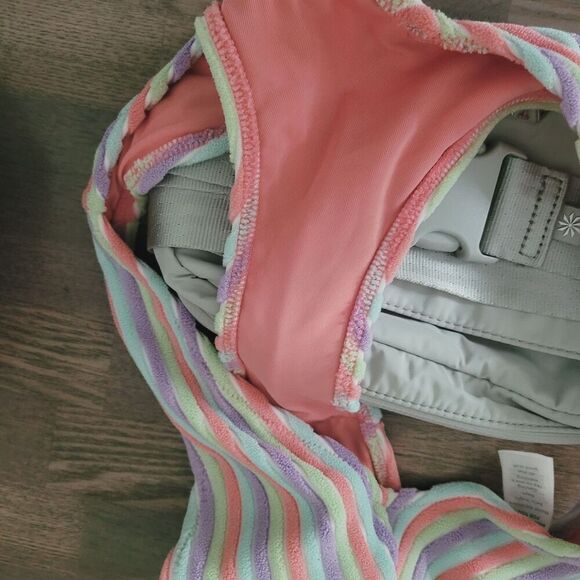 Aerie Multicolor Terry Triangle Cheeky Bikini Size Small & Medium - Picture 7 of 12